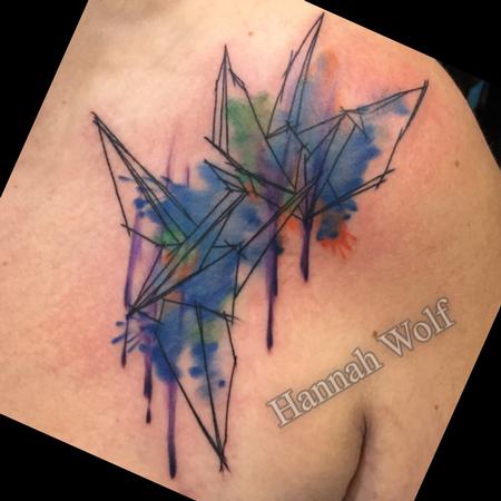 Tattoos - water color cranes - 116223